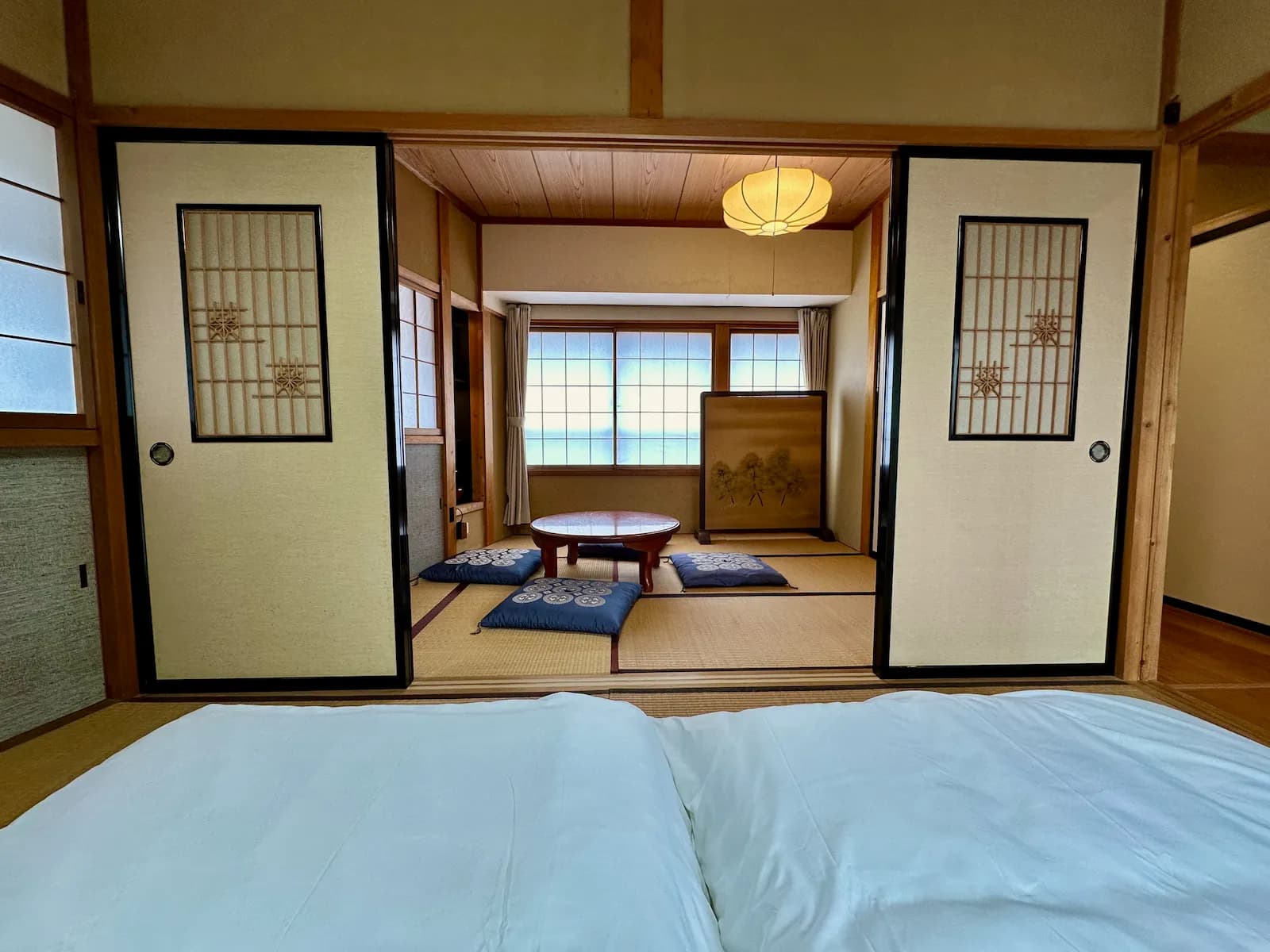 Traditional bedroom with shoji screens